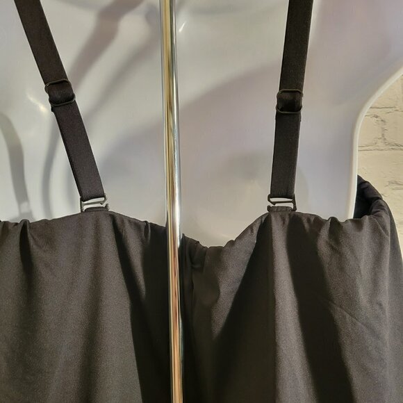 Lauren Ralph Lauren Plus Size Bandeau Tummy-Control One-Piece Swimsuit - Picture 3 of 5